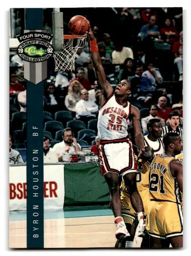 Original gloss Byron Houston basketball card from 1992 Classic Four Sport collection