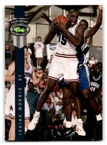 Basketball trading card from 1992 Classic Four Sport series featuring Isaiah Morris