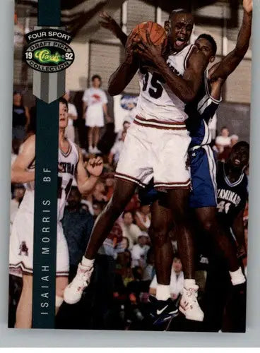 Original gloss basketball trading card from Classic Four Sport series featuring Isaiah Morris