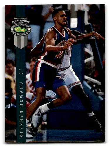 Original gloss 1992 Classic Four Sport Stephen Howard basketball card product image