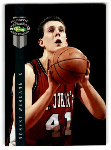 Original gloss of Robert Werdann basketball card from 1992 Classic Four Sport collection