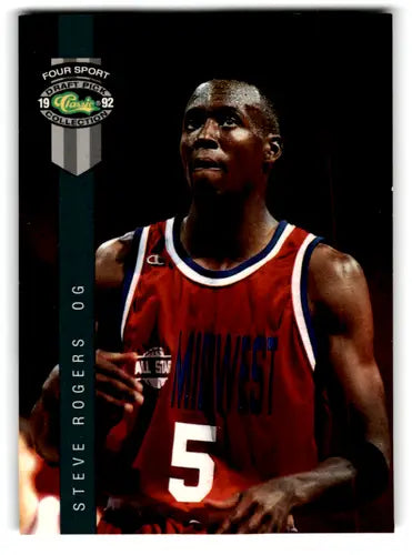 Steve Rogers basketball card from 1992 Classic Four Sport series featuring NJ Nets