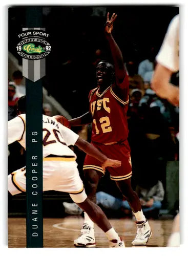 Basketball trading card from 1992 Classic Four Sport featuring Duane Cooper Lakers
