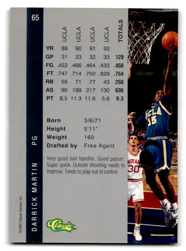 1992 Classic Four Sport #65 Darrick Martin EX/NM ID:67817 - Basketball Card Single