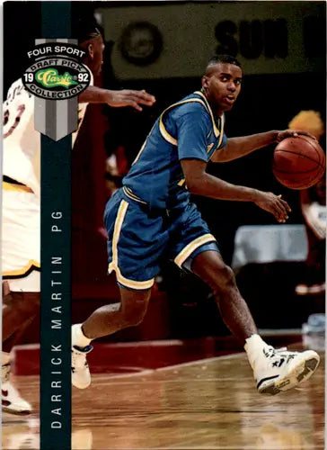 Derrick Martin basketball card from 1992 Classic Four Sport collection in near mint condition