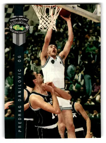 Original gloss of 1992 Classic Four Sport Predrag Danilovic basketball trading card