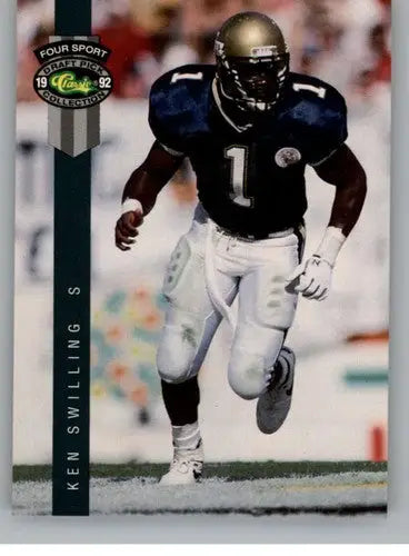 Football trading card from 1992 Classic Four Sport series featuring Ken Swilling NM Near Mint
