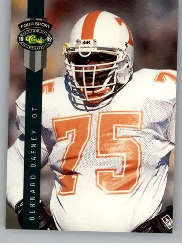 Original gloss Football Trading Card from 1992 Classic Four Sport featuring Bernard Dafney