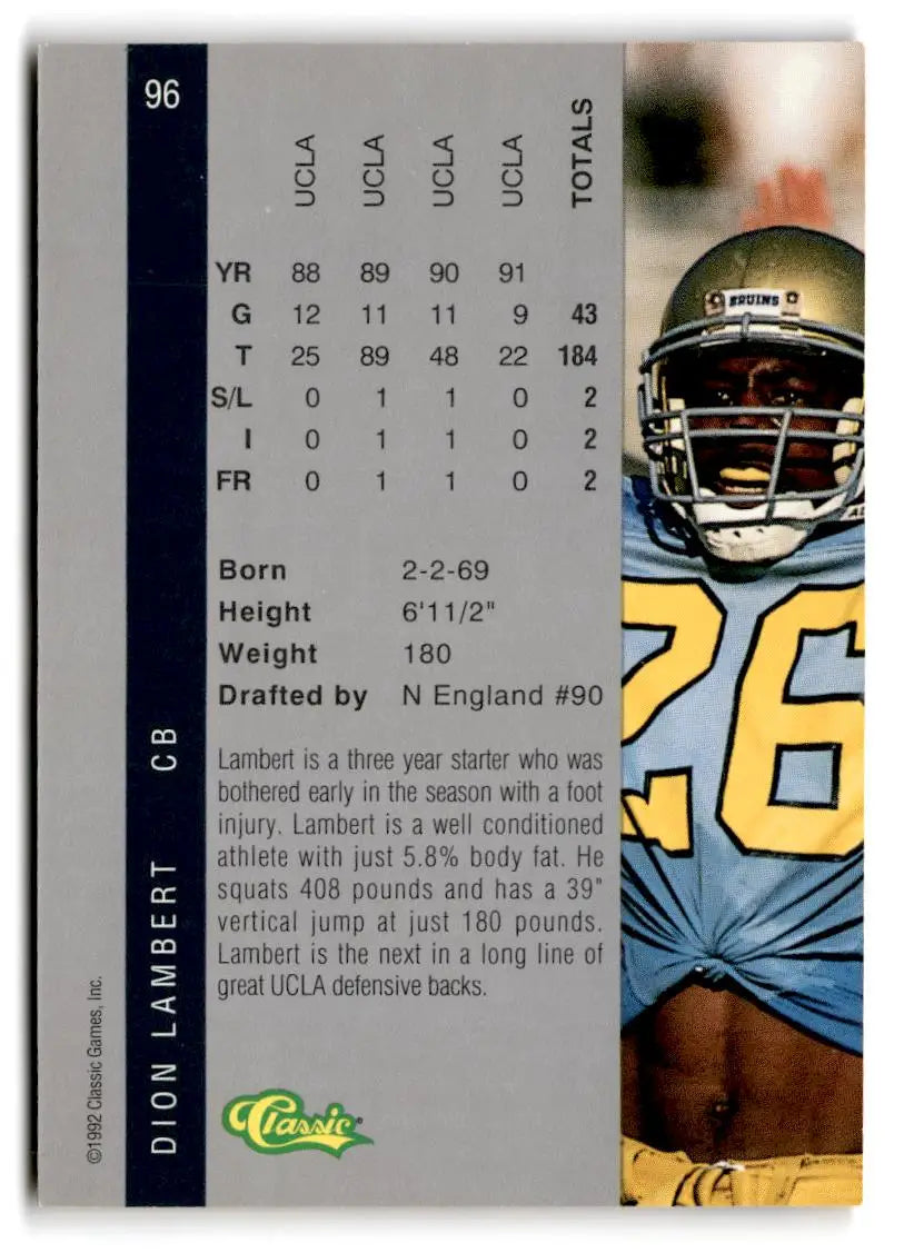 1992 Classic Four Sport #96 Dion Lambert - Other