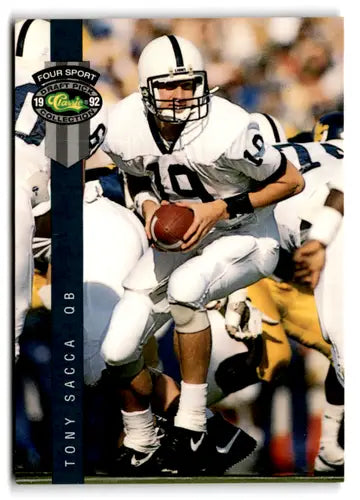 Original gloss Tony Sacca football card from Classic Four Sport 1992 collection