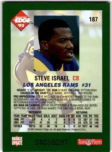 1992 Collector’s Edge #187 Steve Israel NrMt-Mt ID:45047 - Baseball Card Single