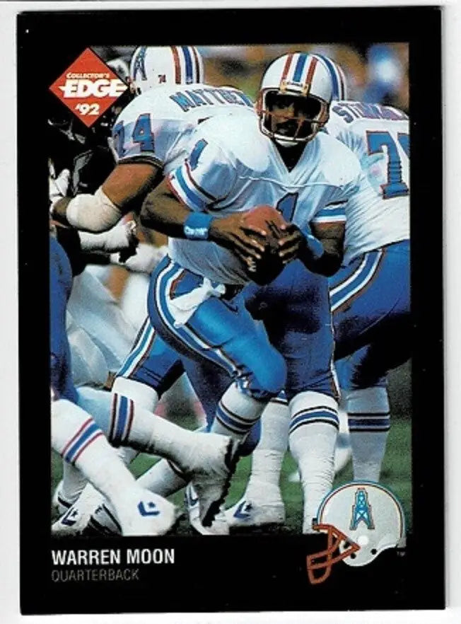 1992 Collectors Edge Warren Moon Promo Cling Liner Card NFL Oilers Football HOF - Football Card Single