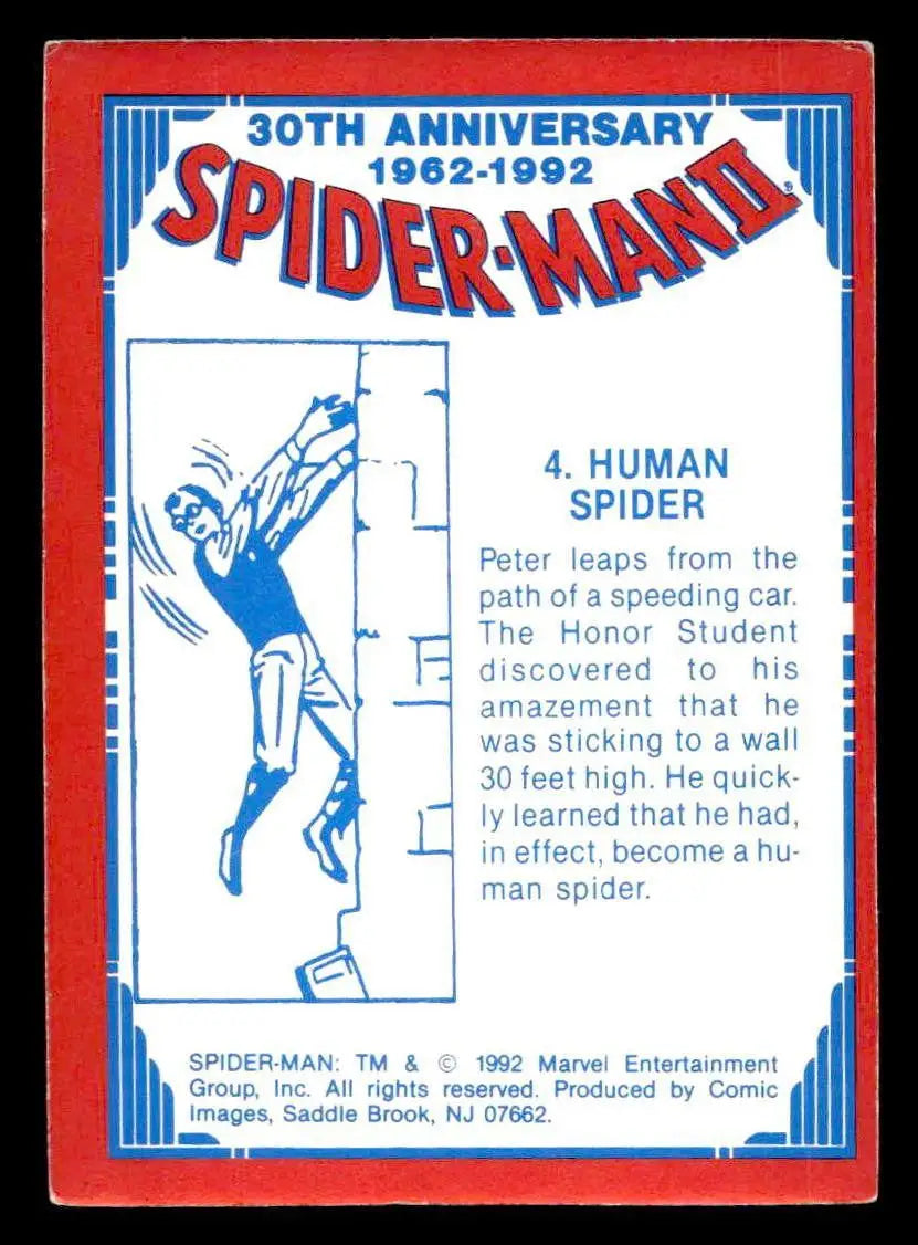 1992 Comic Images Spider-Man II: 30th Anniversary 1962-1992 #4 Human Spider - Comic Book