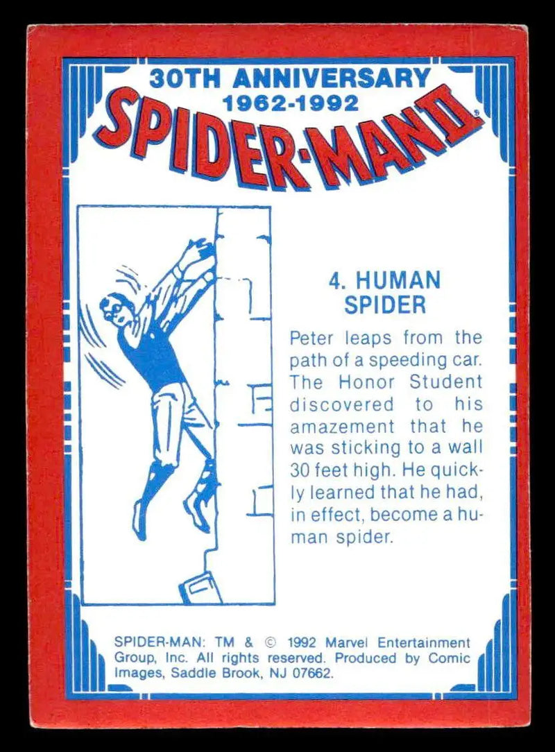 1992 Comic Images Spider-Man II: 30th Anniversary 1962-1992 #4 Human Spider - Comic Book