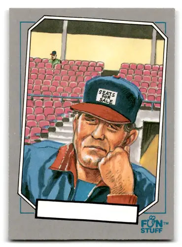 Original gloss of Seats for Sale baseball card from 1992 Confex Baseball Enquirer series