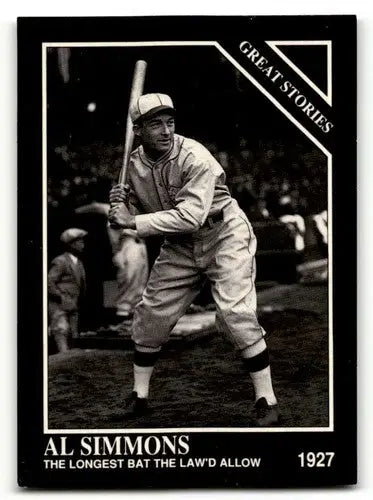 Original gloss Al Simmons baseball card from Conlon Collection featuring Philadelphia Athletics