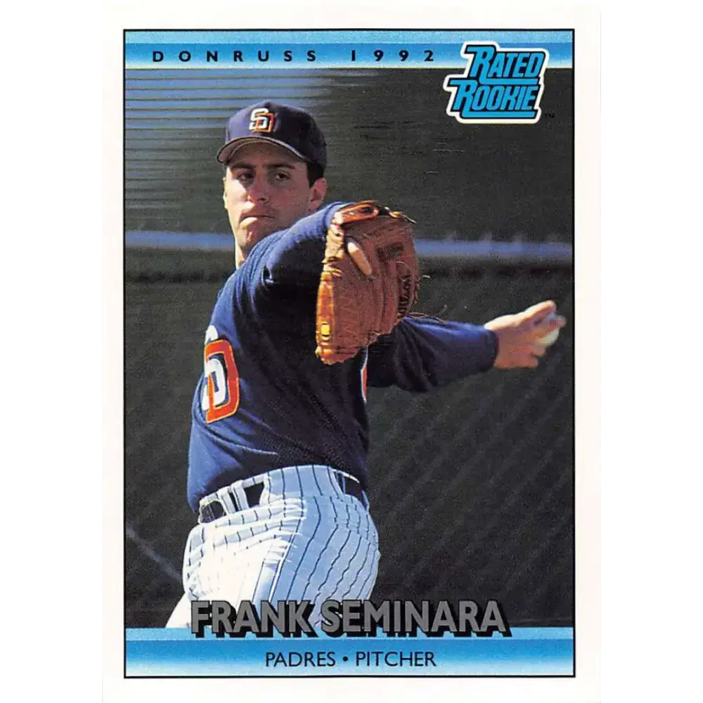 1992 Donruss #10 Frank Seminara RR NM-MT RC Rookie San Diego Padres Baseball Card - Baseball Card Single