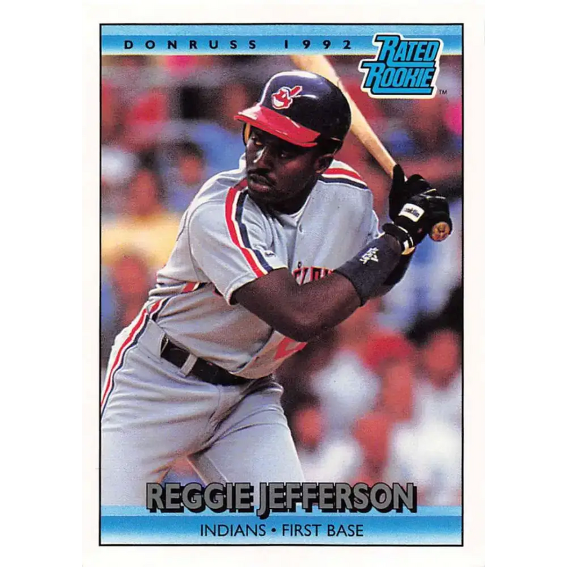 1992 Donruss #12 Reggie Jefferson RR NM-MT Cleveland Indians Baseball Card - Baseball Card Single