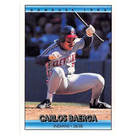 1992 Donruss #120 Carlos Baerga NM-MT Cleveland Indians Baseball Card - Baseball Card Single