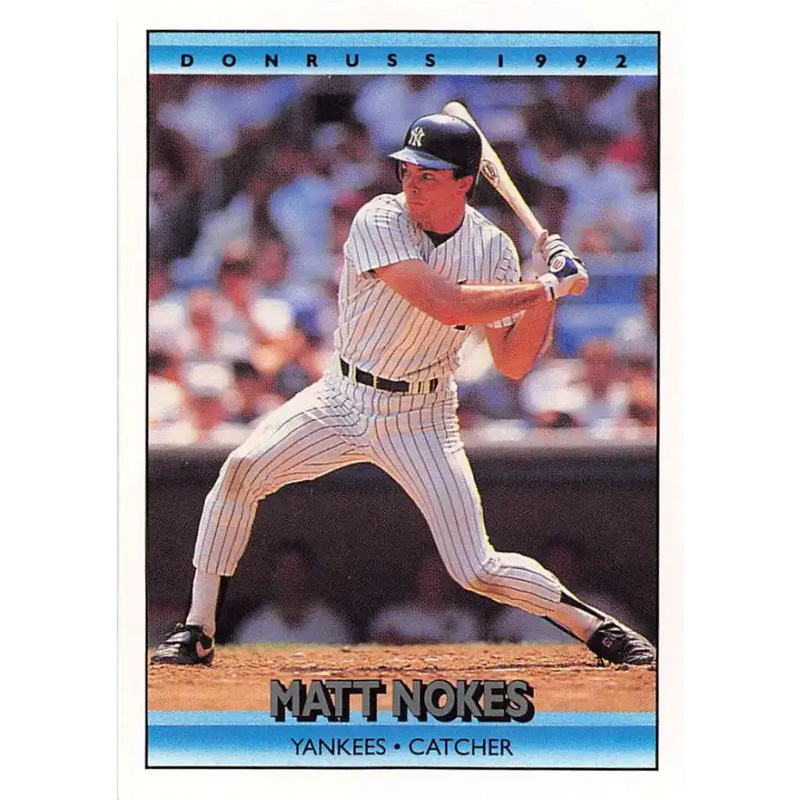 1992 Donruss #126 Matt Nokes NM-MT New York Yankees Baseball Card - Baseball Card Single