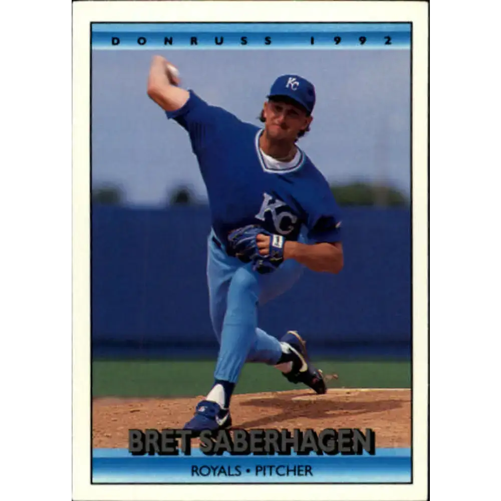 1992 Donruss #128 Bret Saberhagen NM-MT Kansas City Royals Baseball Card - Baseball Card Single