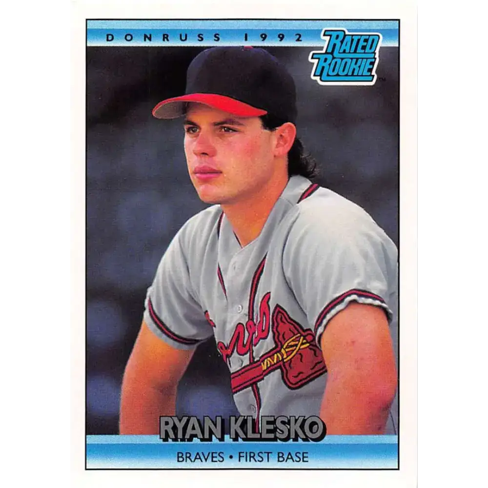 1992 Donruss #13 Ryan Klesko RR NM-MT Atlanta Braves Baseball Card - Baseball Card Single