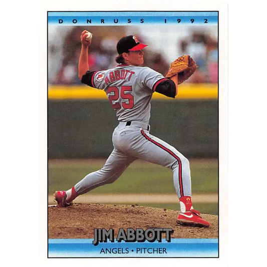 1992 Donruss #130 Jim Abbott NM-MT California Angels Baseball Card - Baseball Card Single