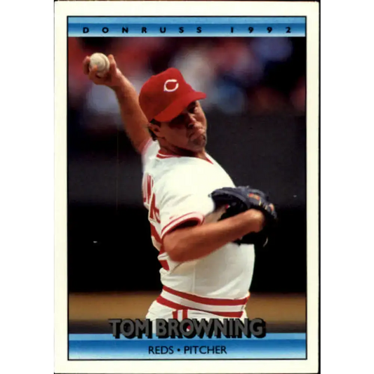 1992 Donruss #136 Tom Browning NM-MT Cincinnati Reds Baseball Card - Baseball Card Single