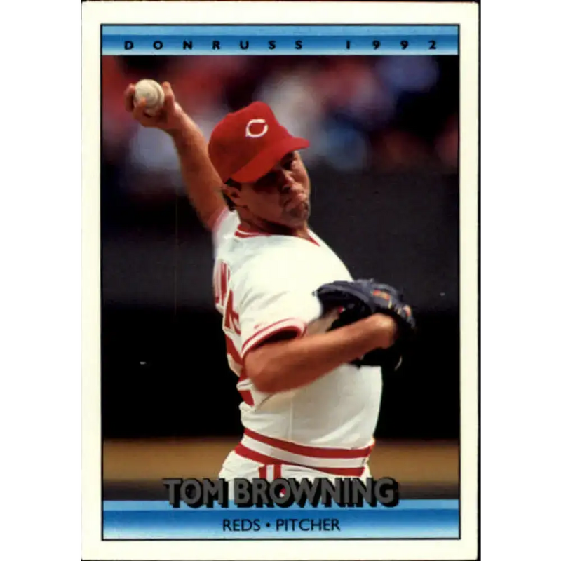 1992 Donruss #136 Tom Browning NM-MT Cincinnati Reds Baseball Card - Baseball Card Single