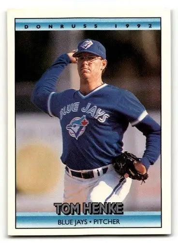 1992 Donruss #141 Tom Henke Toronto Blue Jays Baseball Cards EX/NM ID:59133 - Baseball Card Single