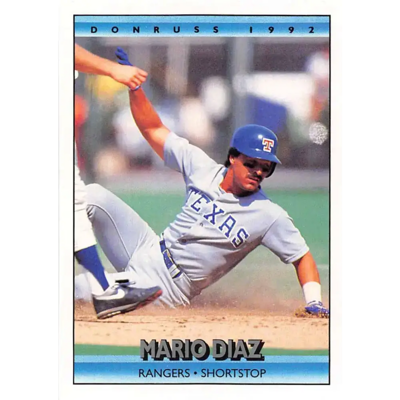 1992 Donruss #149 Mario Diaz NM-MT Texas Rangers Baseball Card - Baseball Card Single