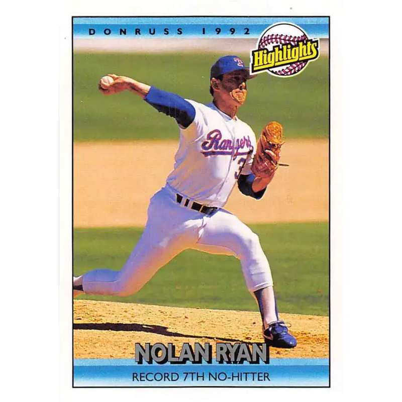 1992 Donruss #154 Nolan Ryan HL NM-MT Texas Rangers Baseball Card - Baseball Card Single