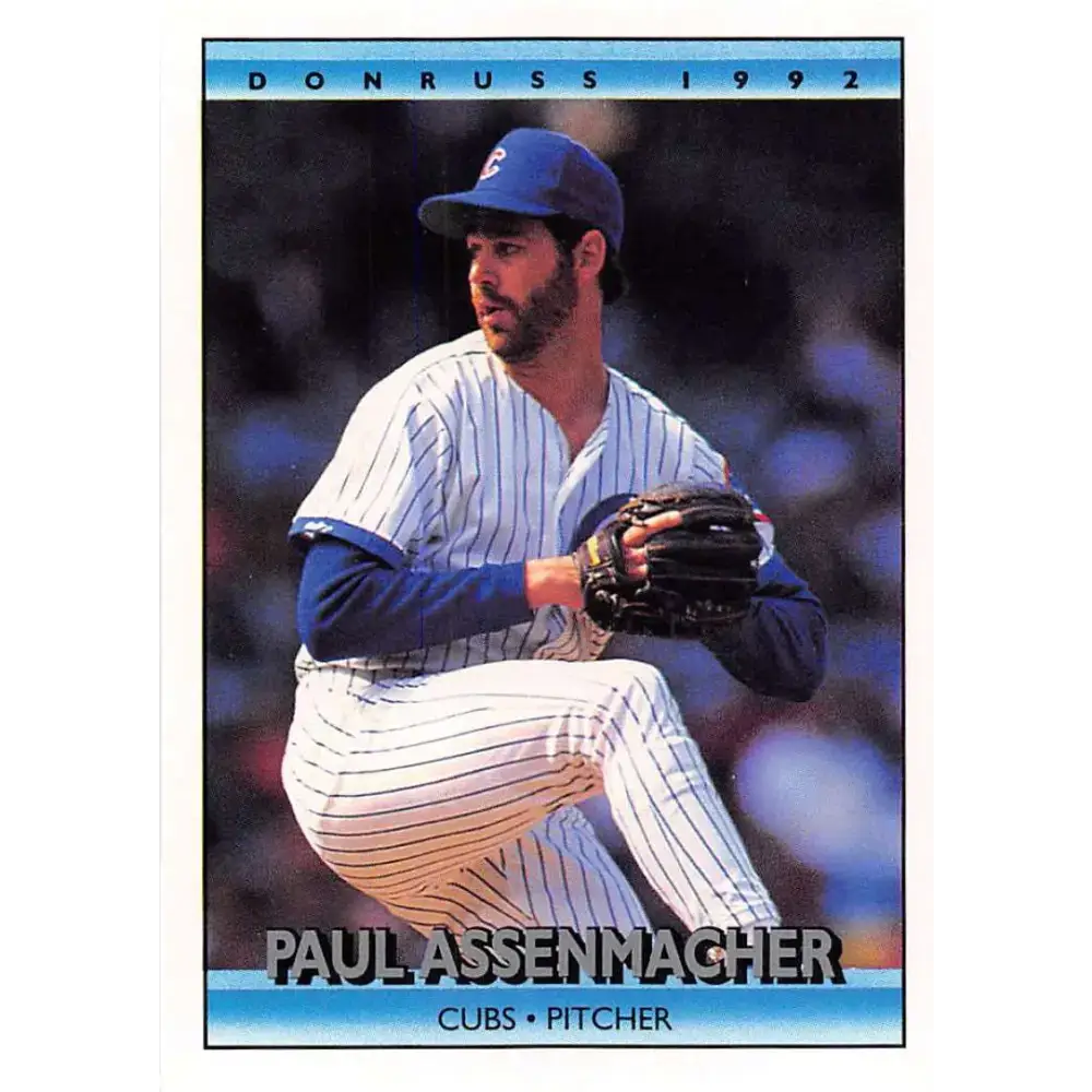 1992 Donruss #159 Paul Assenmacher NM-MT Chicago Cubs Baseball Card - Baseball Card Single