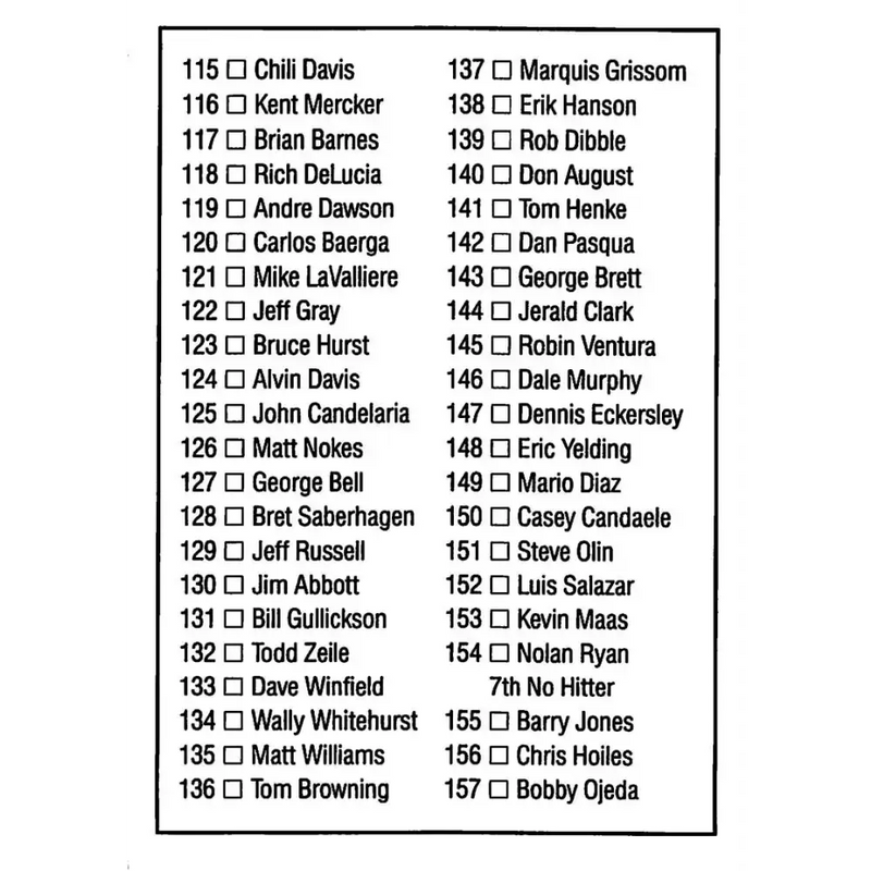 1992 Donruss #160 Checklist 80-157 NM-MT Checklist Baseball Card - Baseball Card Single