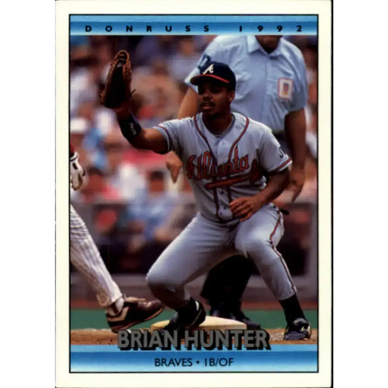1992 Donruss #163 Brian Hunter NM-MT Atlanta Braves Baseball Card - Baseball Card Single