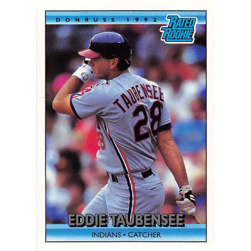 1992 Donruss #18 Eddie Taubensee RR NM-MT RC Rookie Cleveland Indians Baseball Card - Baseball Card Single