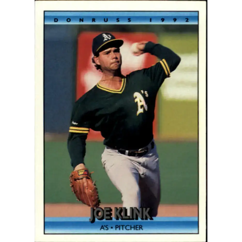 1992 Donruss #183 Joe Klink NM-MT Oakland Athletics Baseball Card - Baseball Card Single