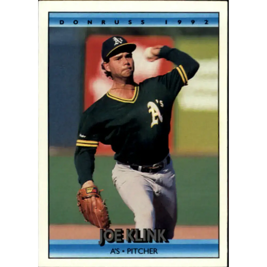 1992 Donruss #183 Joe Klink NM-MT Oakland Athletics Baseball Card - Baseball Card Single