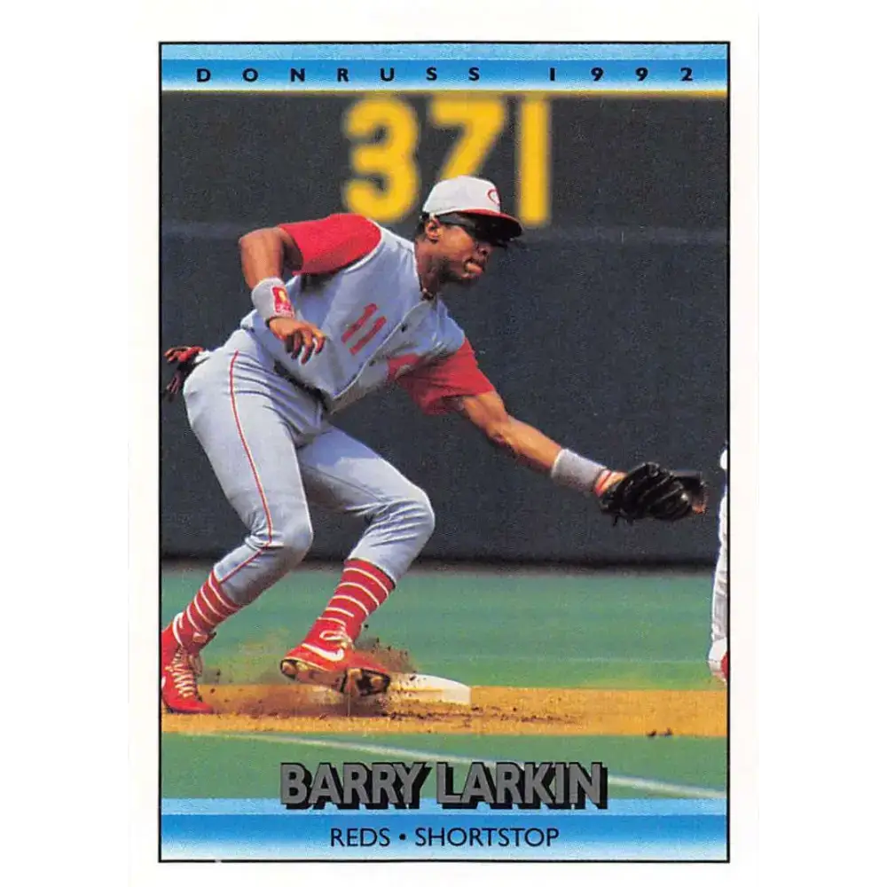 1992 Donruss #185 Barry Larkin NM-MT Cincinnati Reds Baseball Card - Baseball Card Single