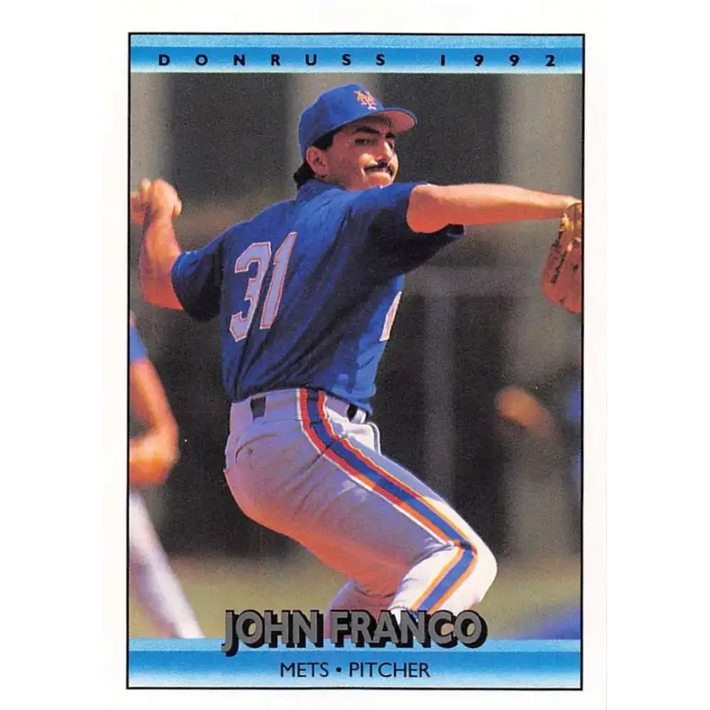 1992 Donruss #186 John Franco NM-MT New York Mets Baseball Card - Baseball Card Single
