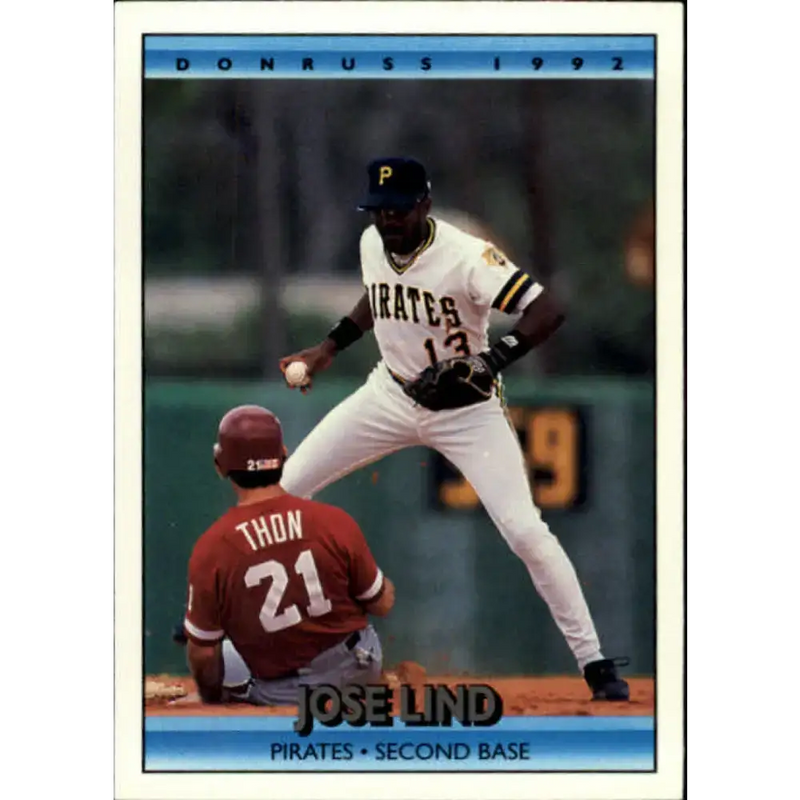 1992 Donruss #189 Jose Lind NM-MT Pittsburgh Pirates Baseball Card - Baseball Card Single
