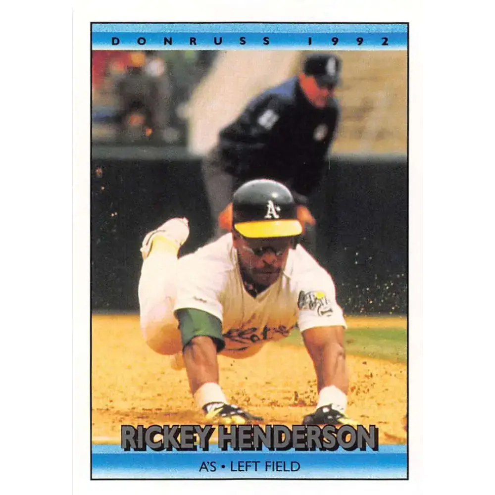 1992 Donruss #193 Rickey Henderson NM-MT Oakland Athletics Baseball Card - Baseball Card Single
