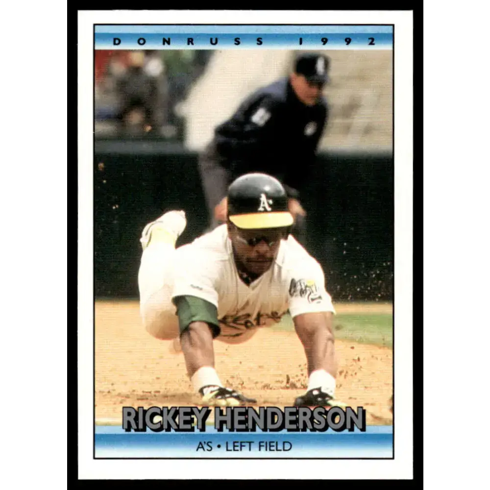 1992 Donruss #193 Rickey Henderson NM-MT Oakland Athletics Baseball Card - Baseball Card Single