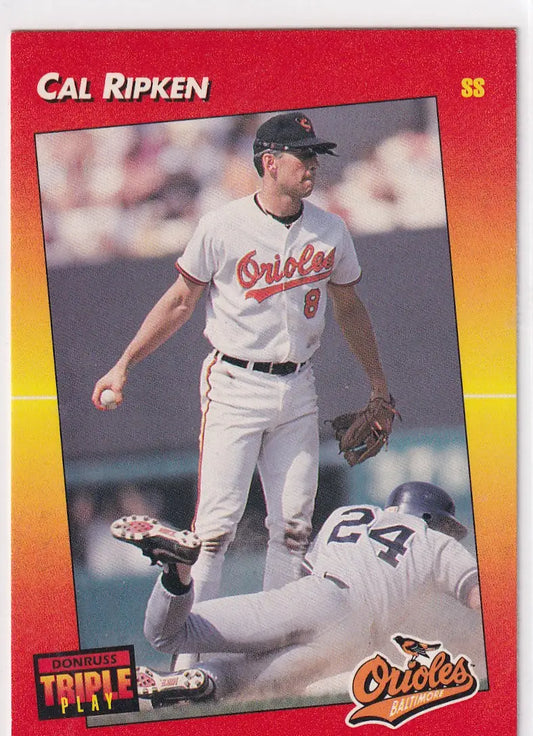 1992 DONRUSS #199 CAL RIPKEN JR TRIPLE PLAY- BALTIMORE ORIOLES - Baseball Card Single
