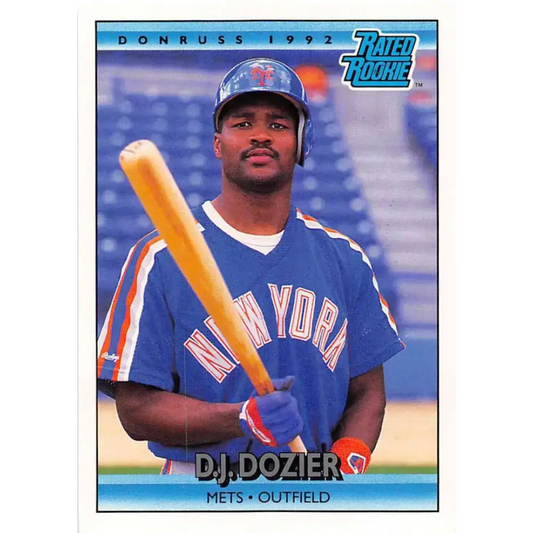 1992 Donruss #20 D.J. Dozier RR NM-MT New York Mets Baseball Card - Baseball Card Single