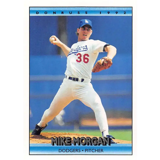 1992 Donruss #200 Mike Morgan NM-MT Los Angeles Dodgers Baseball Card - Baseball Card Single