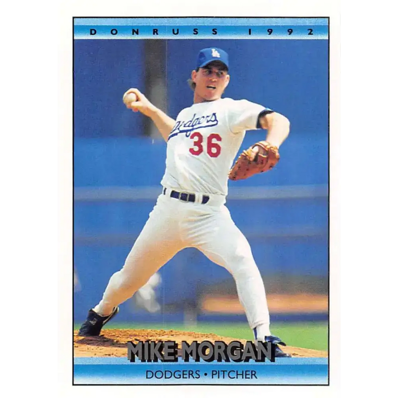 1992 Donruss #200 Mike Morgan NM-MT Los Angeles Dodgers Baseball Card - Baseball Card Single