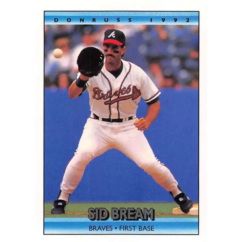 1992 Donruss #202 Sid Bream NM-MT Atlanta Braves Baseball Card - Baseball Card Single