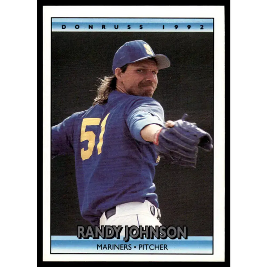 1992 Donruss #207 Randy Johnson EX/NM Seattle Mariners Baseball Card - Baseball Card Single