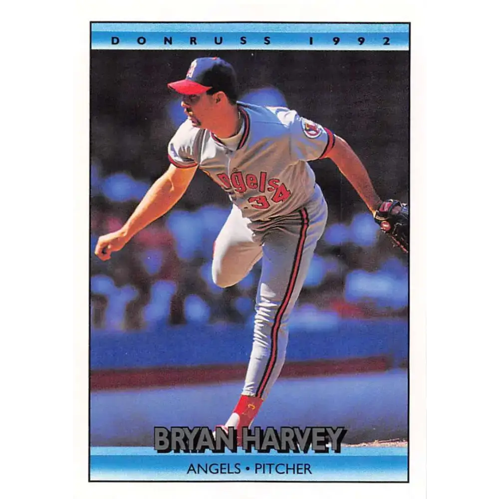 1992 Donruss #211 Bryan Harvey NM-MT California Angels Baseball Card - Baseball Card Single